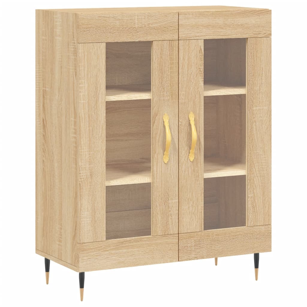 Buffet chêne sonoma 69,5x34x90 cm bois d'ingénierie