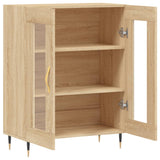 Buffet chêne sonoma 69,5x34x90 cm bois d'ingénierie