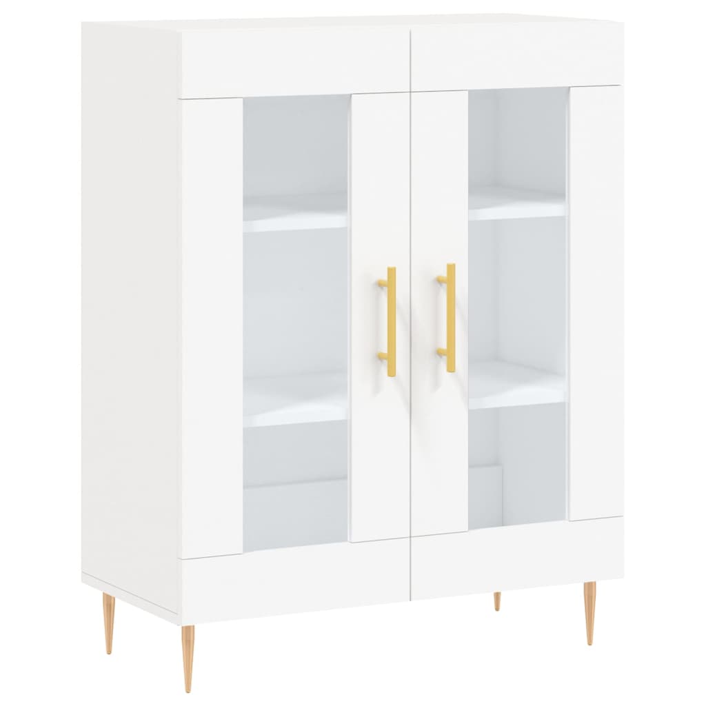 Buffet blanc 69,5x34x90 cm bois d'ingénierie