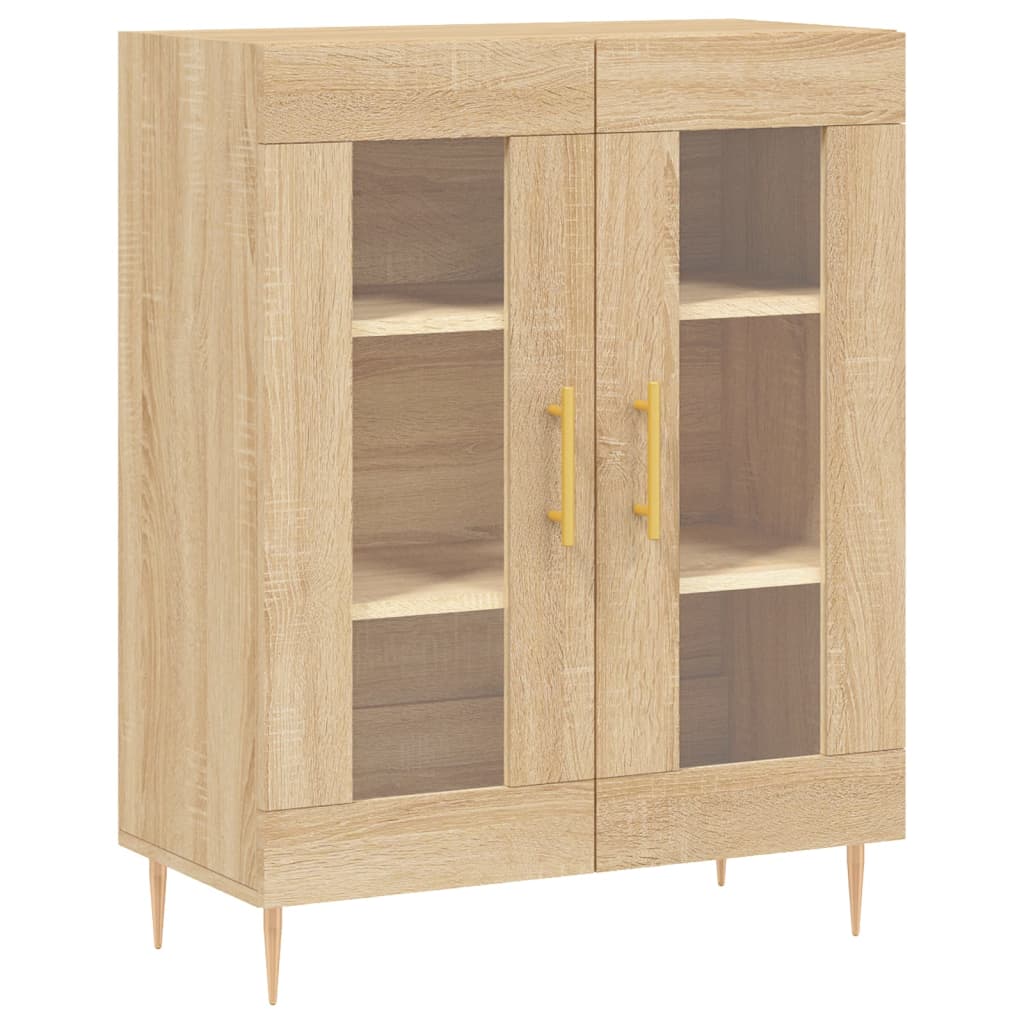 Buffet chêne sonoma 69,5x34x90 cm bois d'ingénierie