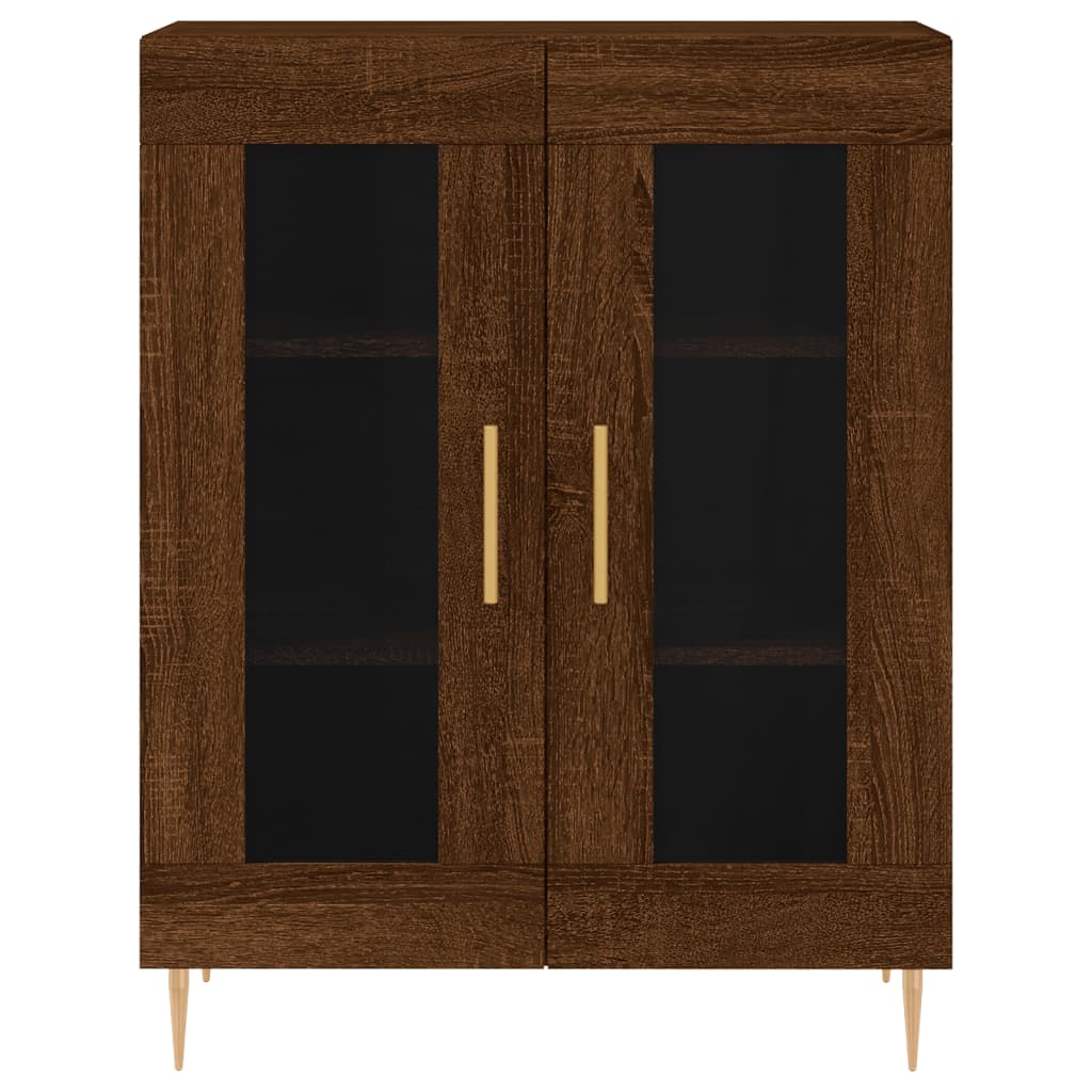 Brown oak sideboard 69.5x34x90 cm engineered wood