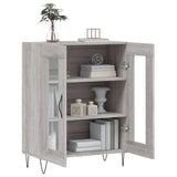 Sonoma graues Sideboard 69,5 x 34 x 90 cm, Holzwerkstoff