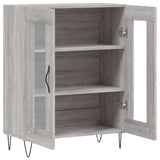 Sonoma graues Sideboard 69,5 x 34 x 90 cm, Holzwerkstoff