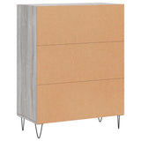 Sonoma graues Sideboard 69,5 x 34 x 90 cm, Holzwerkstoff