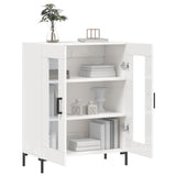 Buffet Blanc brillant 69,5x34x90 cm Bois d'ingénierie