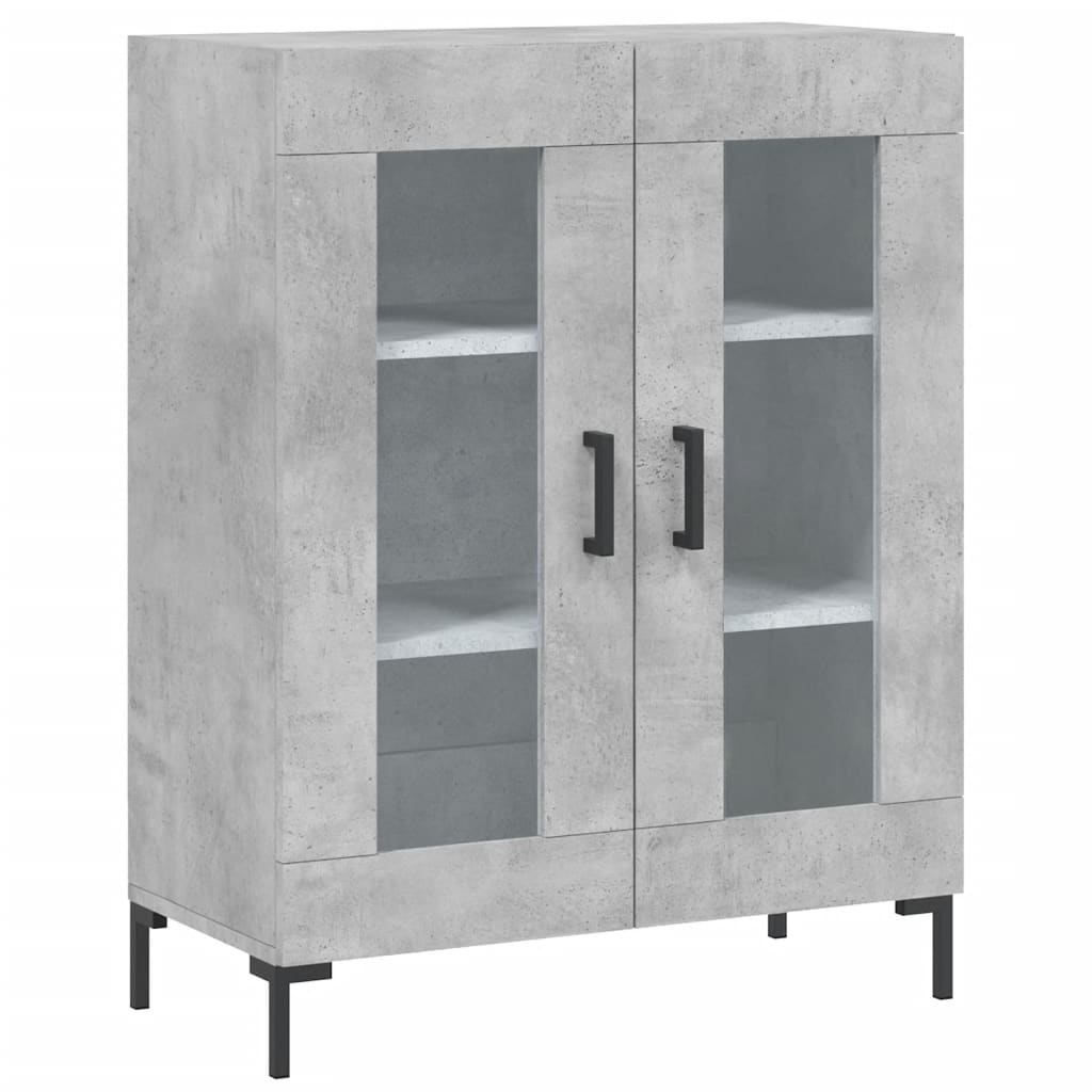 Concrete gray sideboard 69.5x34x90 cm engineered wood