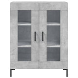 Concrete gray sideboard 69.5x34x90 cm engineered wood