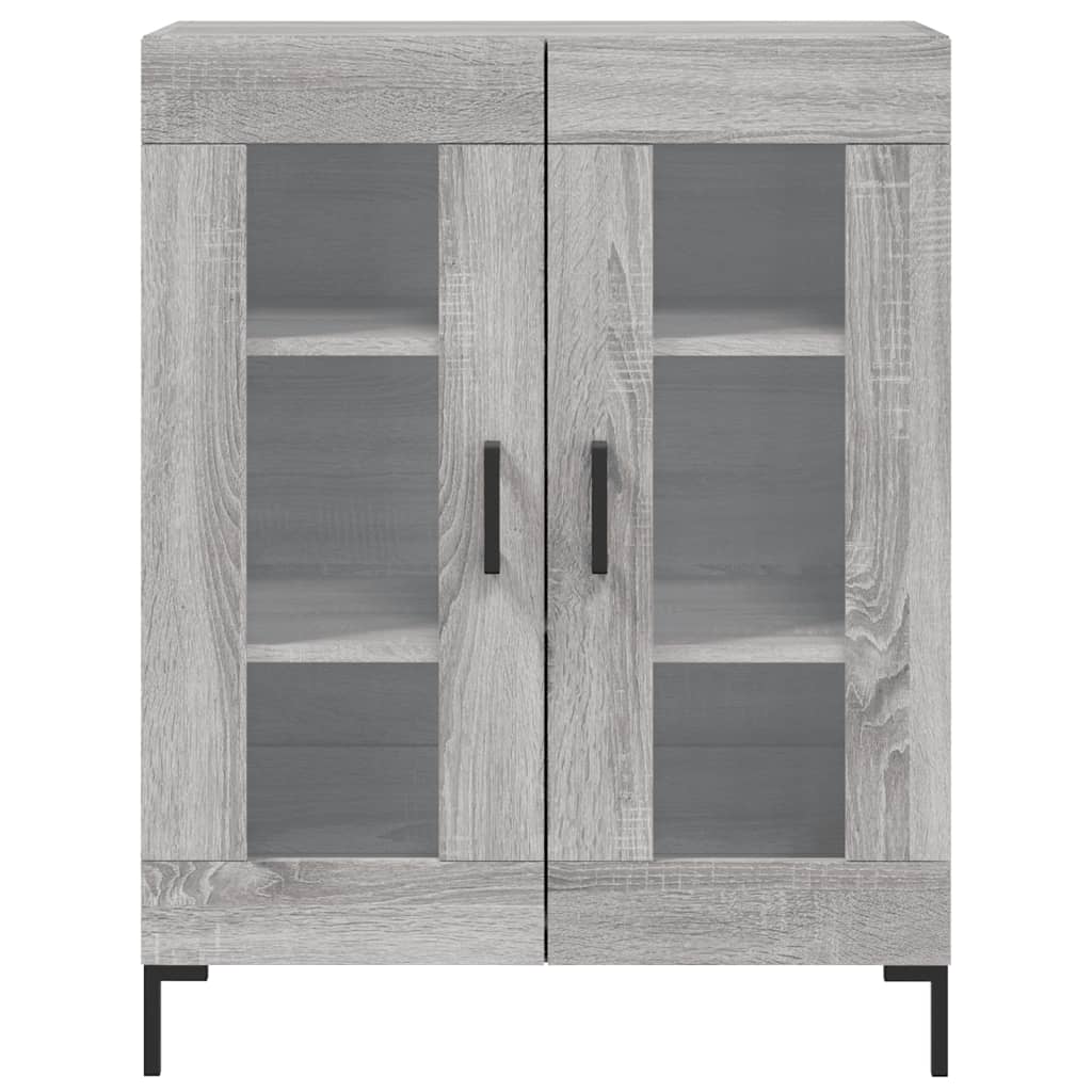 Sonoma graues Sideboard 69,5 x 34 x 90 cm, Holzwerkstoff