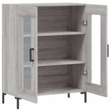 Sonoma graues Sideboard 69,5 x 34 x 90 cm, Holzwerkstoff