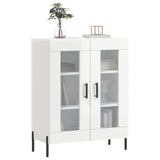 Buffet Blanc brillant 69,5x34x90 cm Bois d'ingénierie