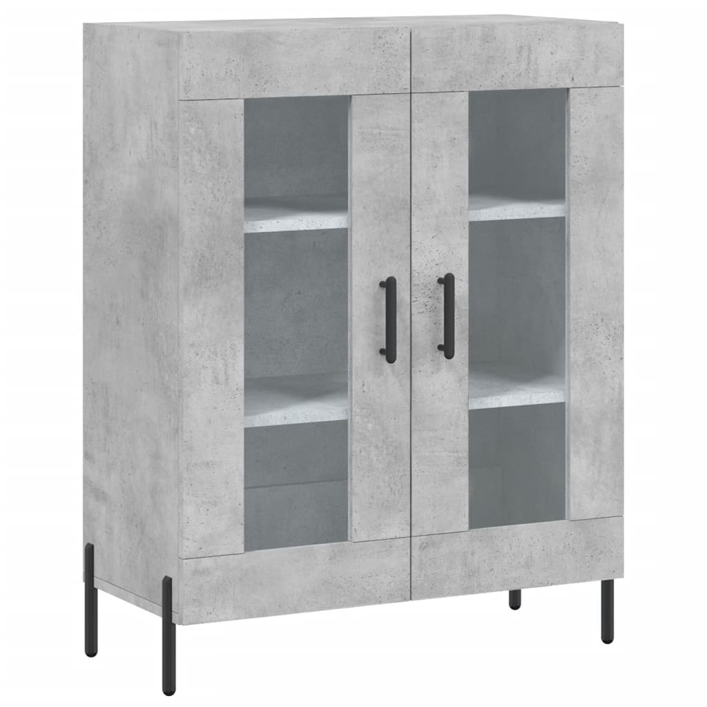 Concrete gray sideboard 69.5x34x90 cm engineered wood