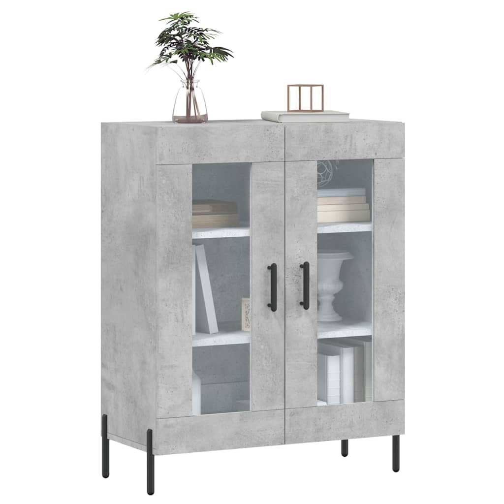 Buffet gris béton 69,5x34x90 cm bois d'ingénierie