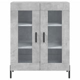 Concrete gray sideboard 69.5x34x90 cm engineered wood