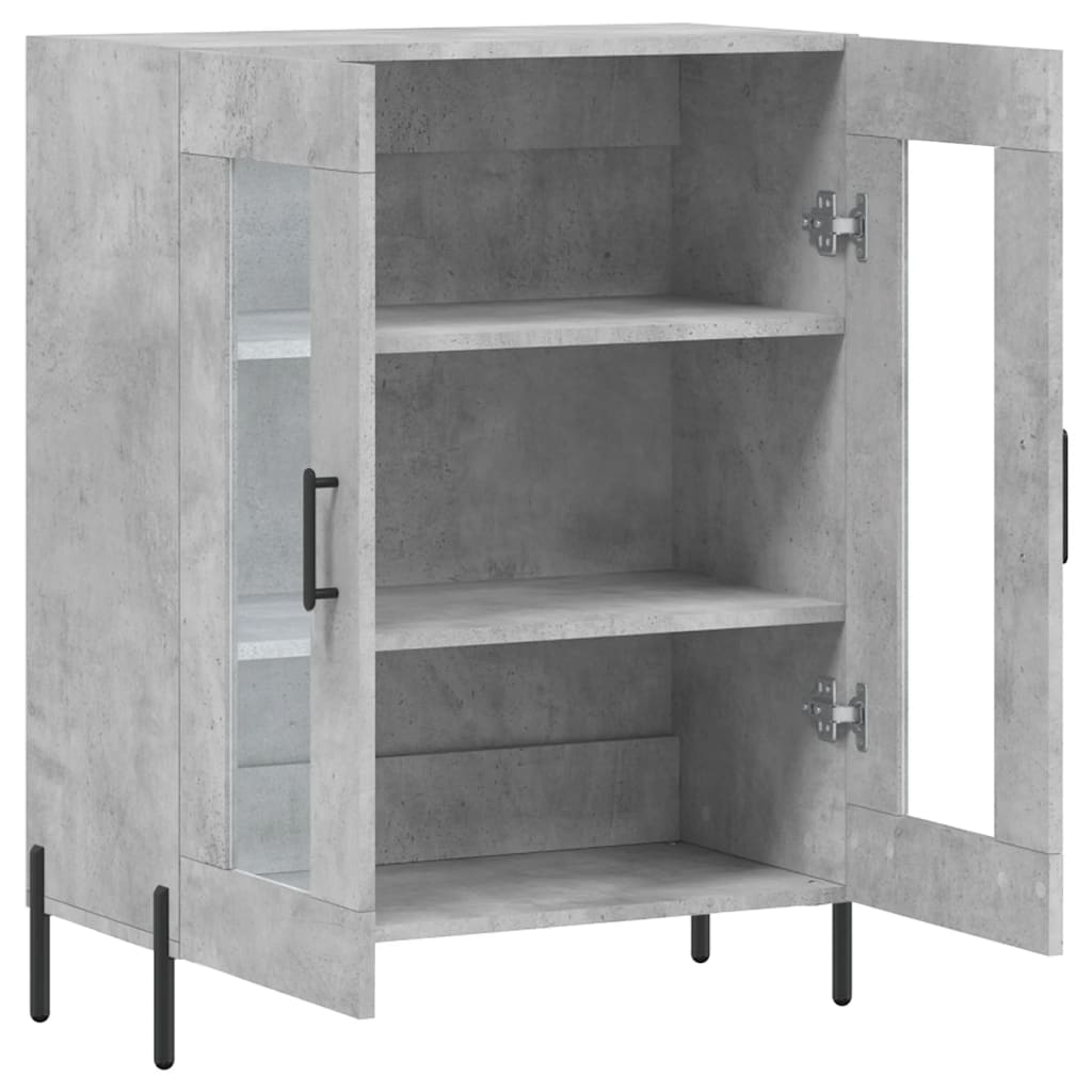 Concrete gray sideboard 69.5x34x90 cm engineered wood