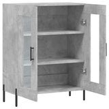 Buffet gris béton 69,5x34x90 cm bois d'ingénierie