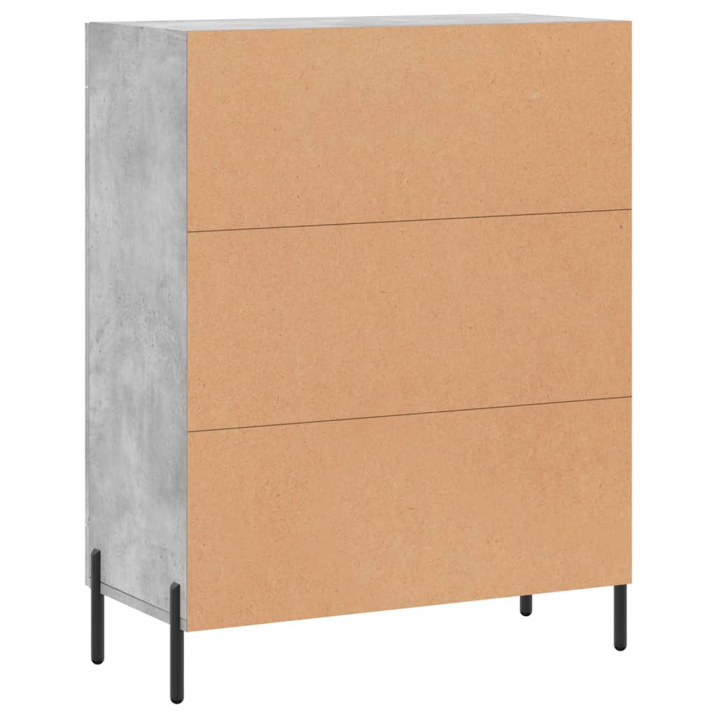 Concrete gray sideboard 69.5x34x90 cm engineered wood