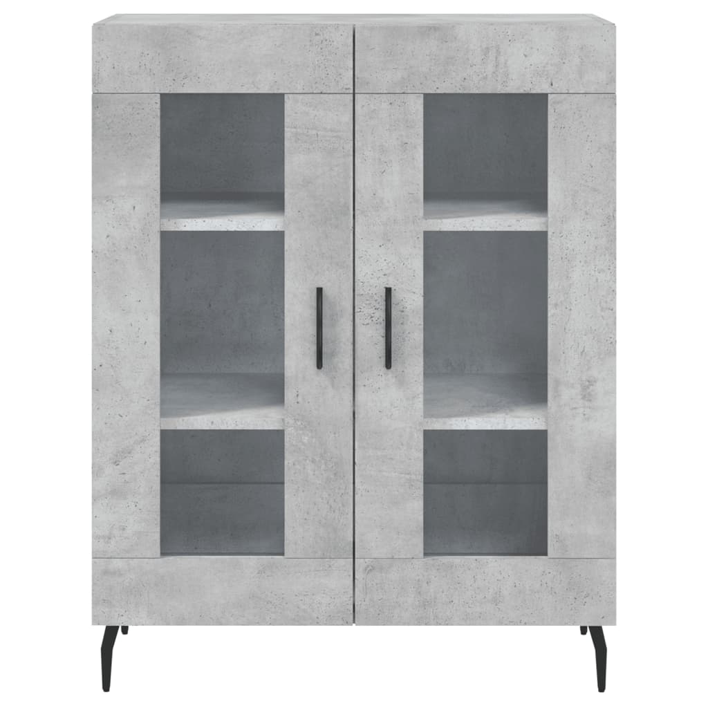 Buffet gris béton 69,5x34x90 cm bois d'ingénierie