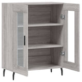 Sonoma graues Sideboard 69,5 x 34 x 90 cm, Holzwerkstoff