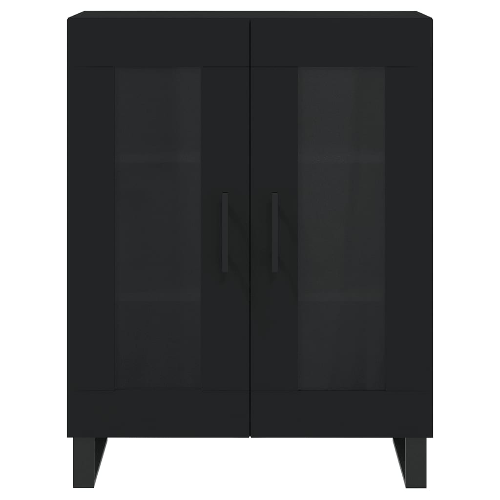 Buffet noir 69,5x34x90 cm bois d'ingénierie