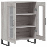 Sonoma graues Sideboard 69,5 x 34 x 90 cm, Holzwerkstoff