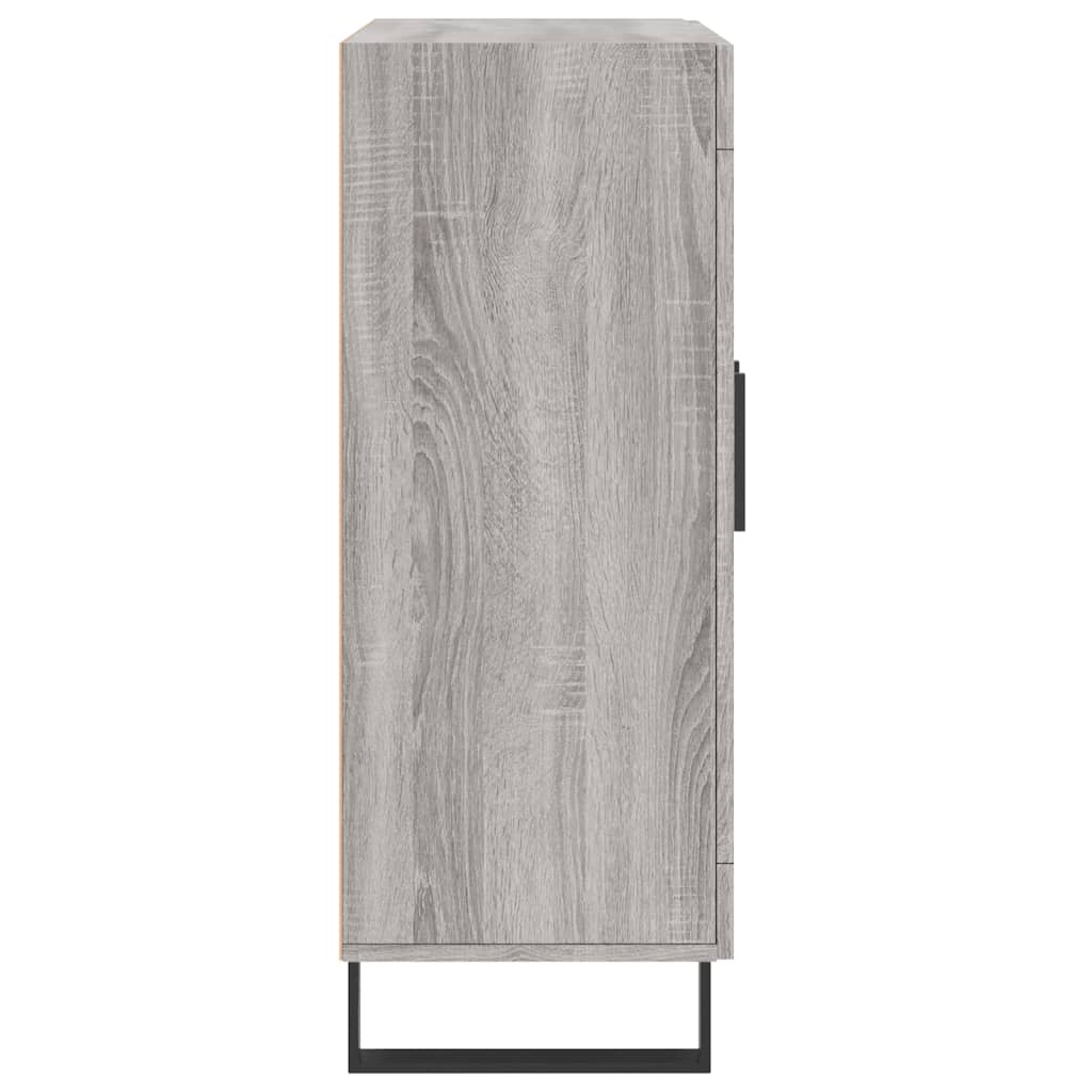 Sonoma graues Sideboard 69,5 x 34 x 90 cm, Holzwerkstoff