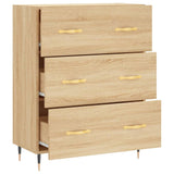 Sideboard aus Sonoma-Eiche, 69,5 x 34 x 90 cm, Holzwerkstoff