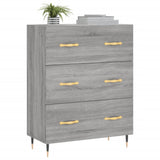 Sonoma gray sideboard 69.5x34x90 cm engineered wood