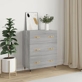 Sonoma gray sideboard 69.5x34x90 cm engineered wood