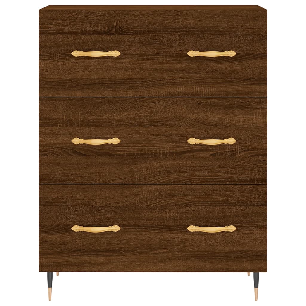 Brown oak sideboard 69.5x34x90 cm engineered wood