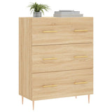 Buffet chêne sonoma 69,5x34x90 cm bois d'ingénierie