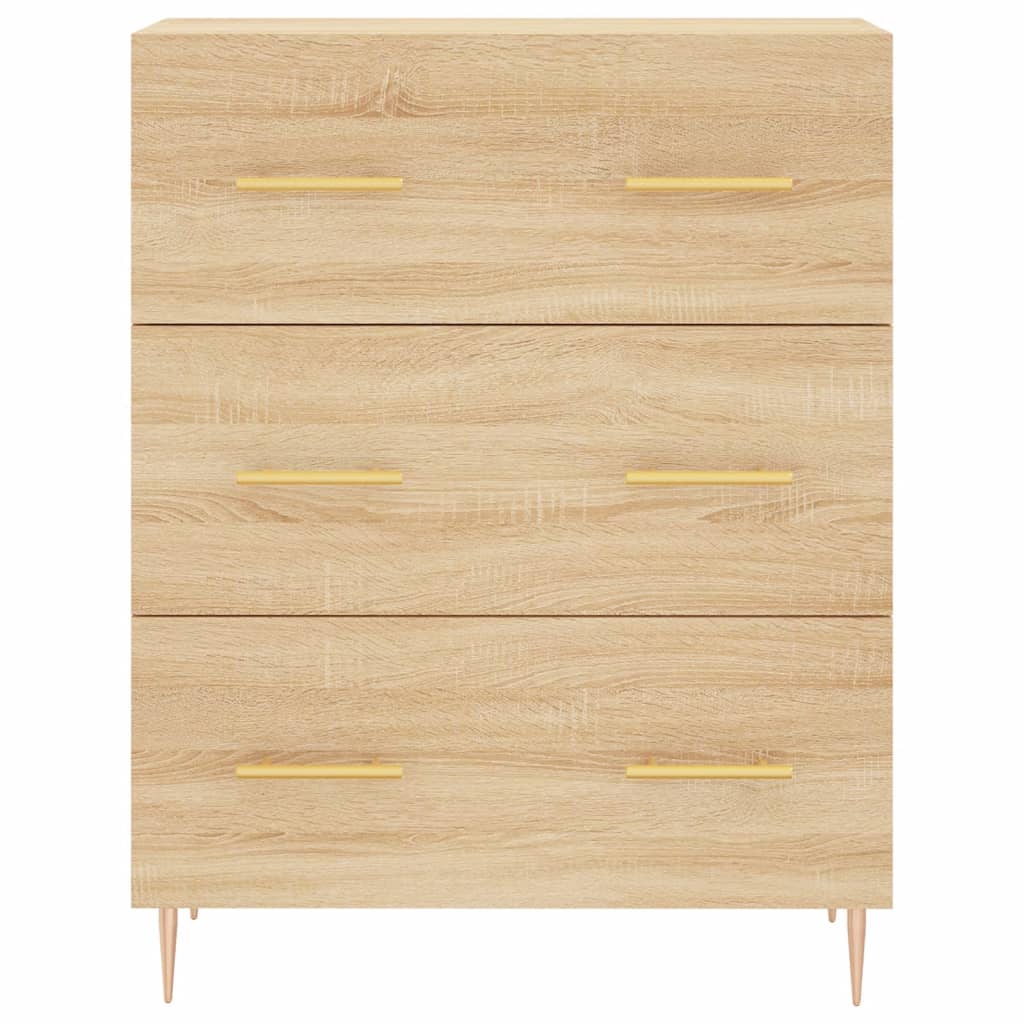 Buffet chêne sonoma 69,5x34x90 cm bois d'ingénierie