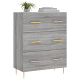 Buffet sonoma gris 69,5x34x90 cm bois d'ingénierie