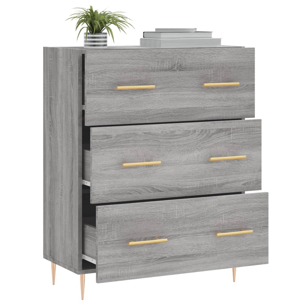 Buffet sonoma gris 69,5x34x90 cm bois d'ingénierie