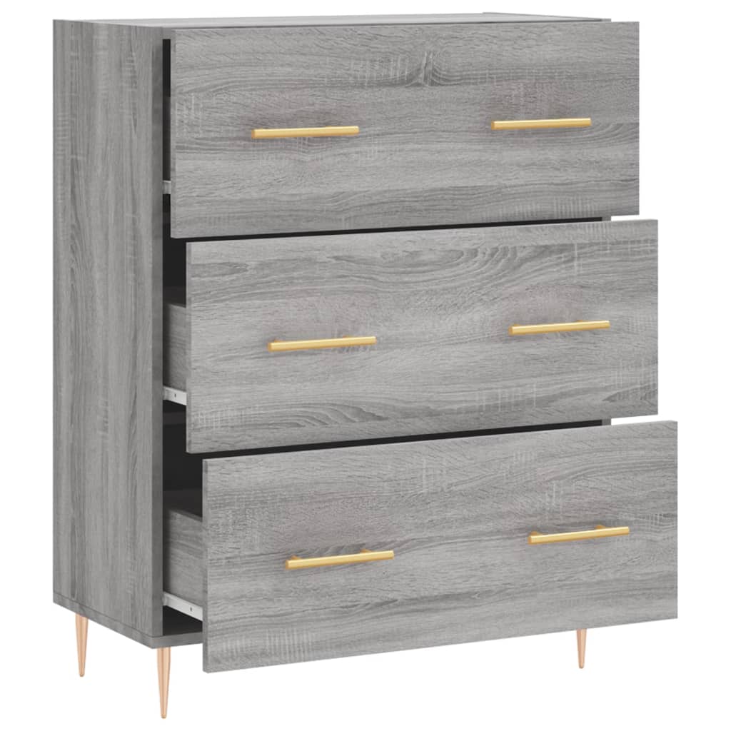 Buffet sonoma gris 69,5x34x90 cm bois d'ingénierie