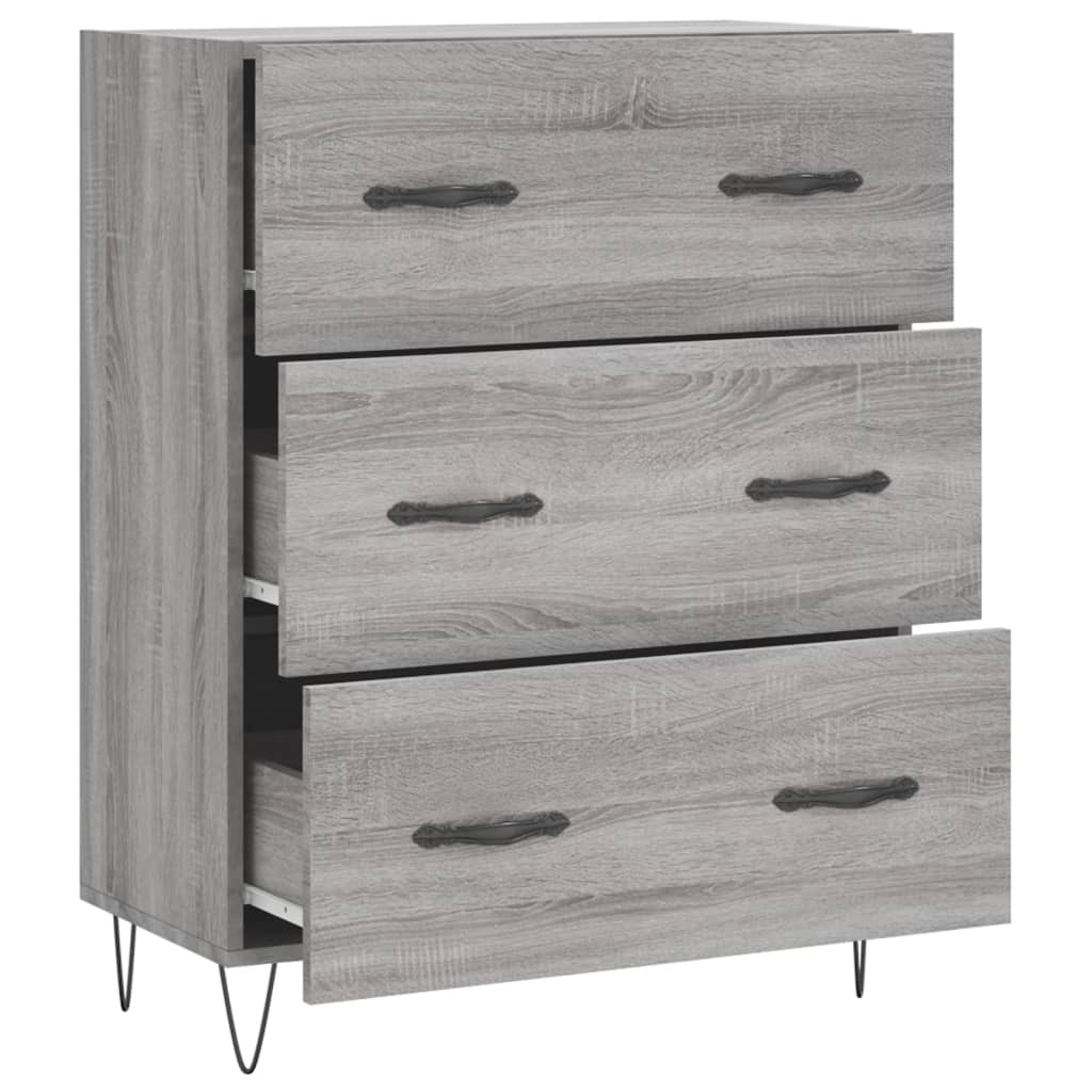 Buffet sonoma gris 69,5x34x90 cm bois d'ingénierie