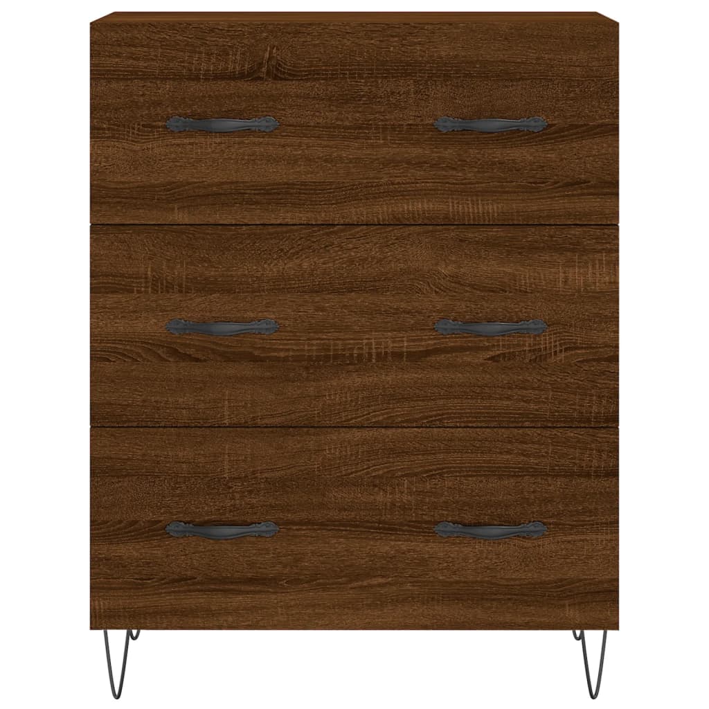 Brown oak sideboard 69.5x34x90 cm engineered wood