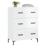 Sideboard Glossy white 69.5x34x90 cm Engineered wood