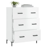 Sideboard Glossy white 69.5x34x90 cm Engineered wood