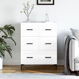 Sideboard Glossy white 69.5x34x90 cm Engineered wood