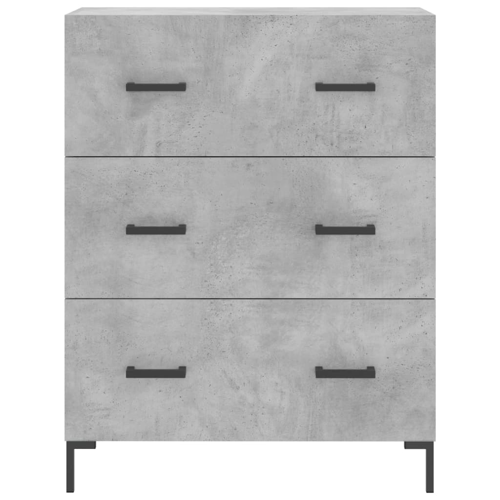 Betongraues Sideboard 69,5 x 34 x 90 cm, Holzwerkstoff