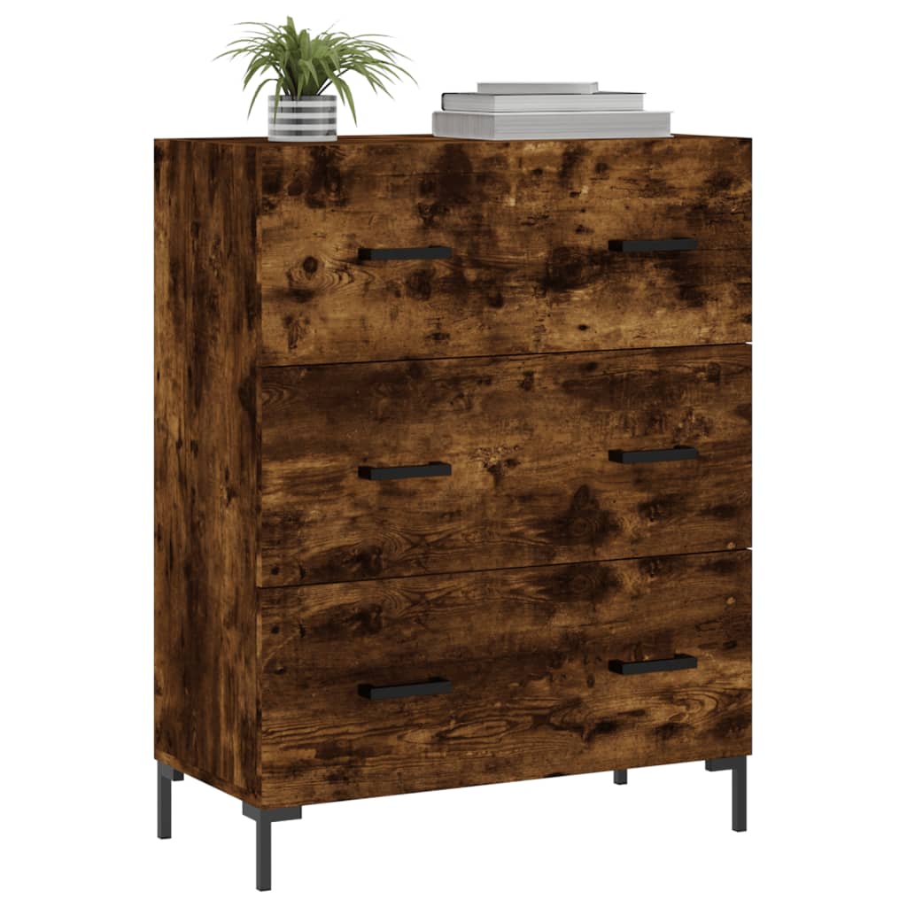 Smoked oak sideboard 69.5x34x90 cm engineered wood