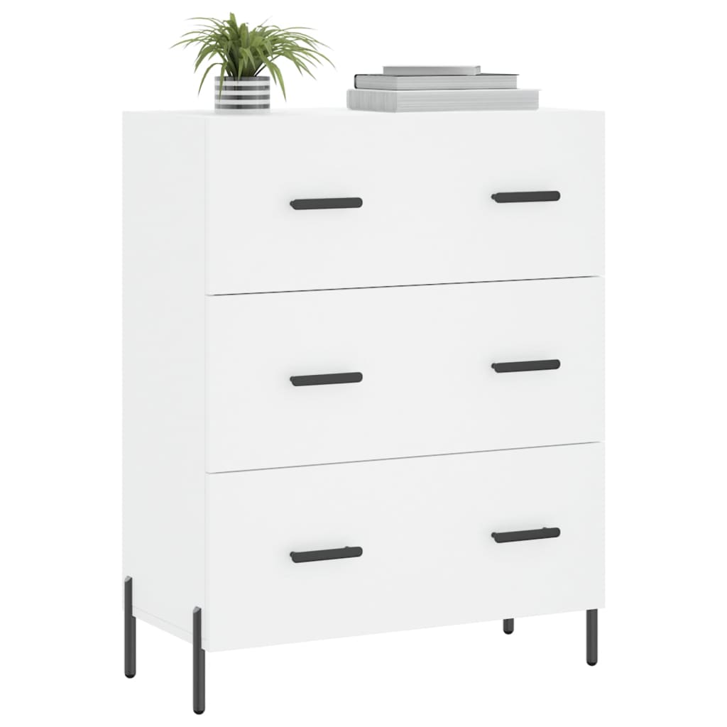 Weißes Sideboard 69,5 x 34 x 90 cm, Holzwerkstoff