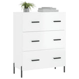 Sideboard Glossy white 69.5x34x90 cm Engineered wood