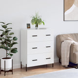 Sideboard Glossy white 69.5x34x90 cm Engineered wood