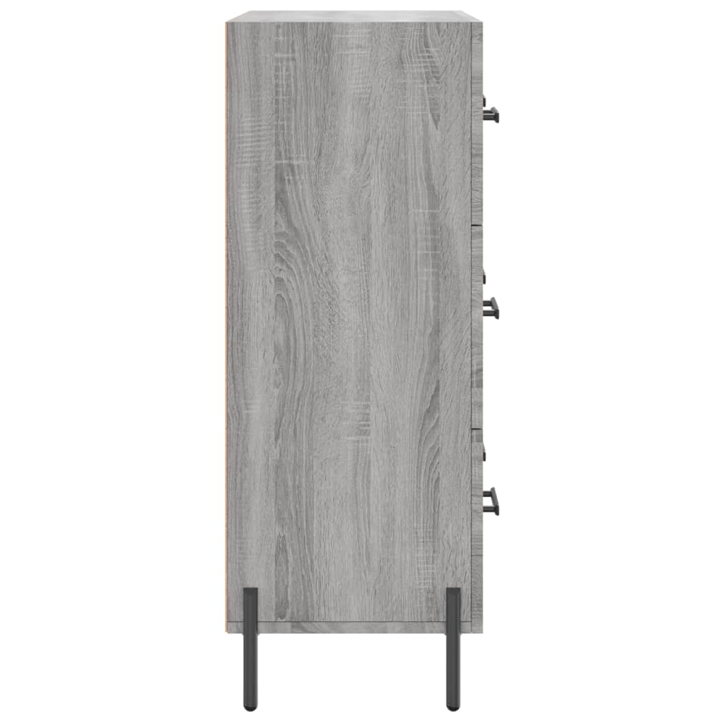 Sonoma graues Sideboard 69,5 x 34 x 90 cm, Holzwerkstoff