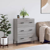 Sonoma gray sideboard 69.5x34x90 cm engineered wood