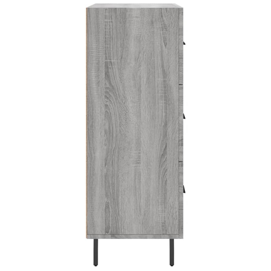 Sonoma graues Sideboard 69,5 x 34 x 90 cm, Holzwerkstoff