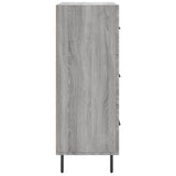 Sonoma graues Sideboard 69,5 x 34 x 90 cm, Holzwerkstoff