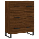 Buffet chêne marron 69,5x34x90 cm bois d'ingénierie