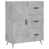 Concrete gray sideboard 69.5x34x90 cm engineered wood